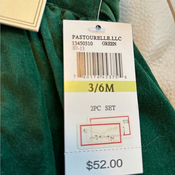 New NWT LAURA ASHLEY Emerald Green Velvet Formal Dress Baby 3-6 Months $52 - Picture 6 of 6